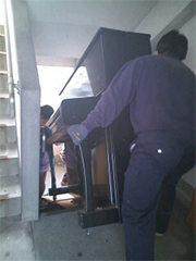 ピアノ処分の様子